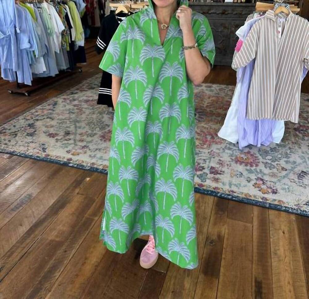 NEW CARYN LAWN women's georgia palm dress in green